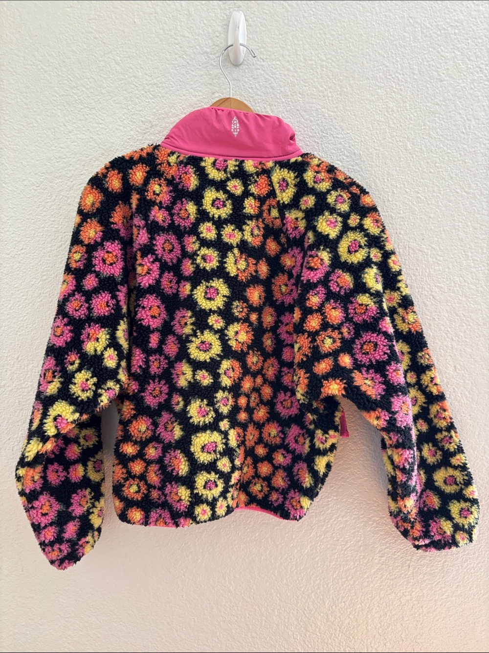 Free People Movement Hit the Slopes Floral Print Fleece Jacket Size Small - Picture 11 of 14